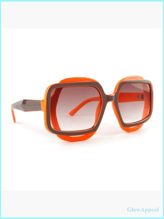 Oversized Floral Square Sunglasses UV400 Protection